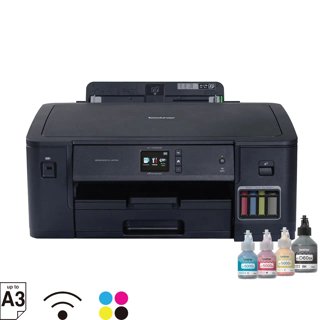 Brother HL-T4000DW A3 Inktank Duplex Printer with Wifi (Black Color: 22/20 PPM)